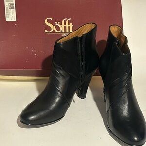 Black Leather Ankle Boots